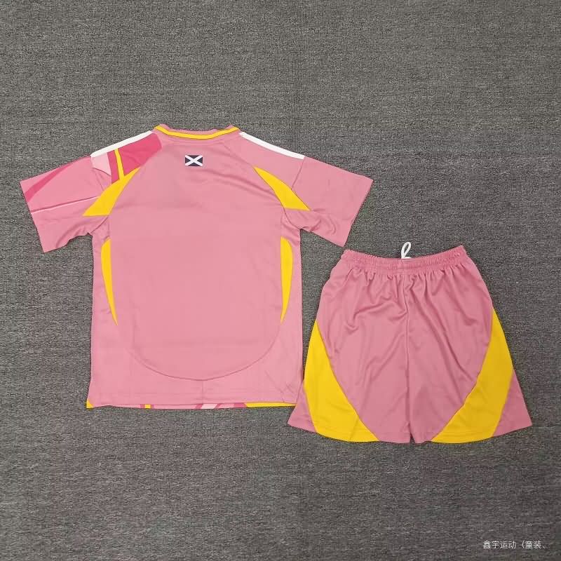 Kids Scotland 2025 Female EURO Away Soccer Jersey And Shorts