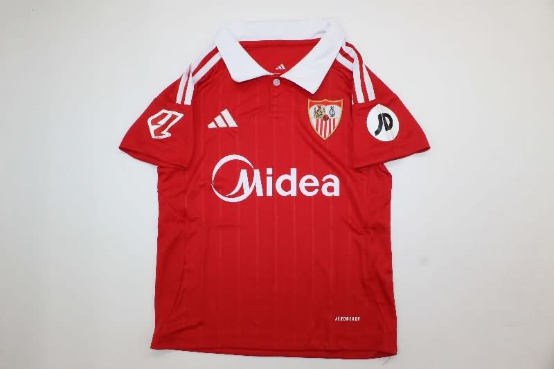 Kids Sevilla 25/26 Away Soccer Jersey And Shorts