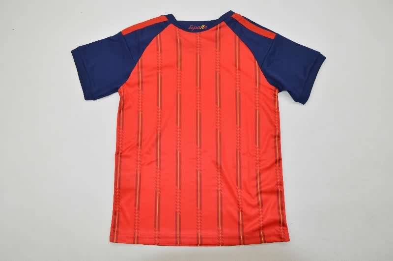 Kids Spain 2026 Home Soccer Jersey And Shorts
