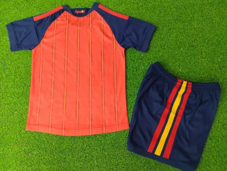 Kids Spain 2026 World Cup Home Soccer Jersey And Shorts (Player)