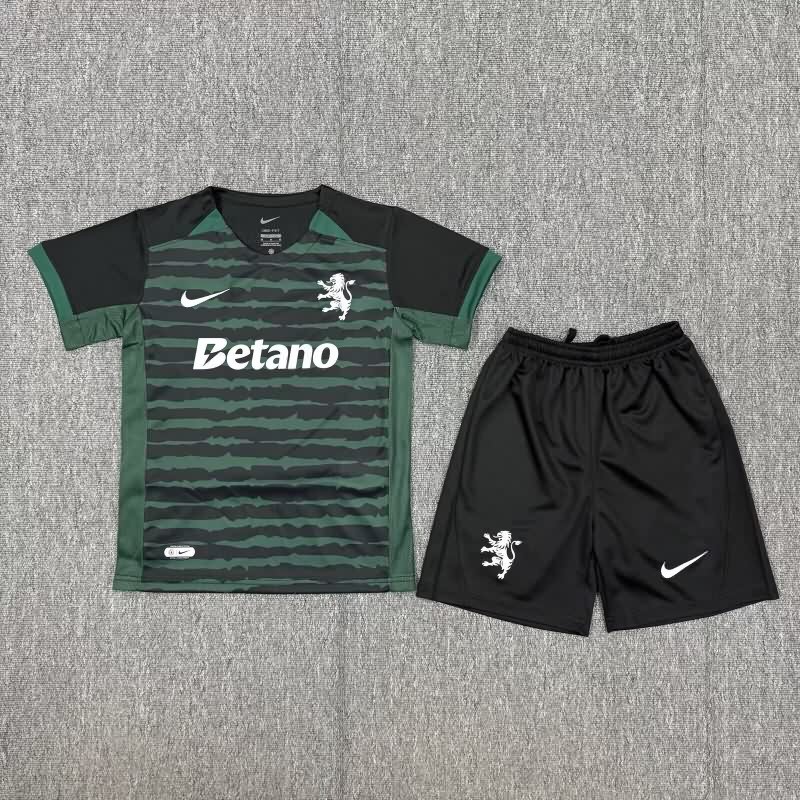 Kids Sporting Lisbon 25/26 Special Soccer Jersey And Shorts 03