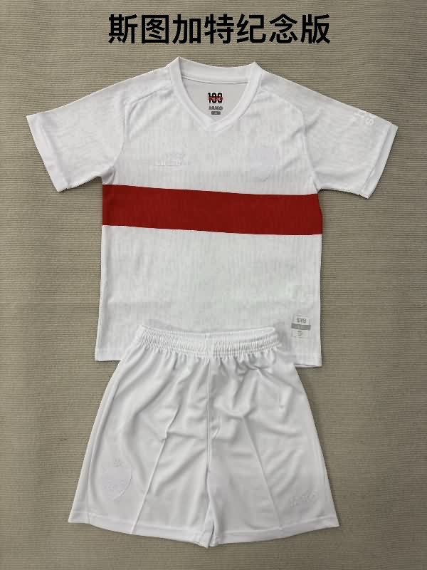 Kids Stuttgart 25/26 100th Anniversary Soccer Jersey And Shorts