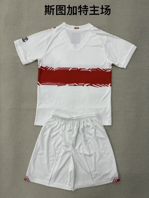 Kids Stuttgart 25/26 Home Soccer Jersey And Shorts