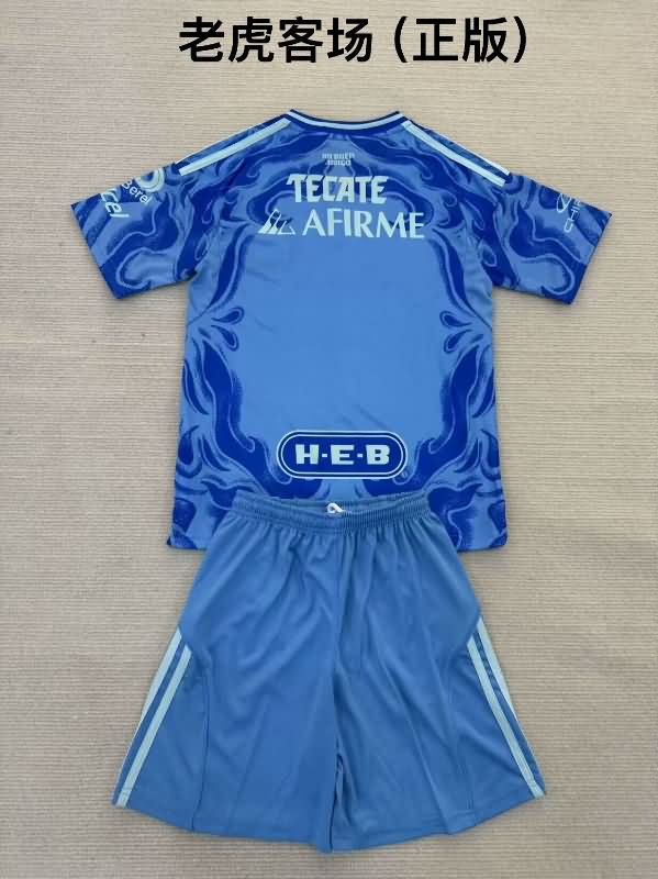Kids Tigres UANL 25/26 Away Soccer Jersey And Shorts
