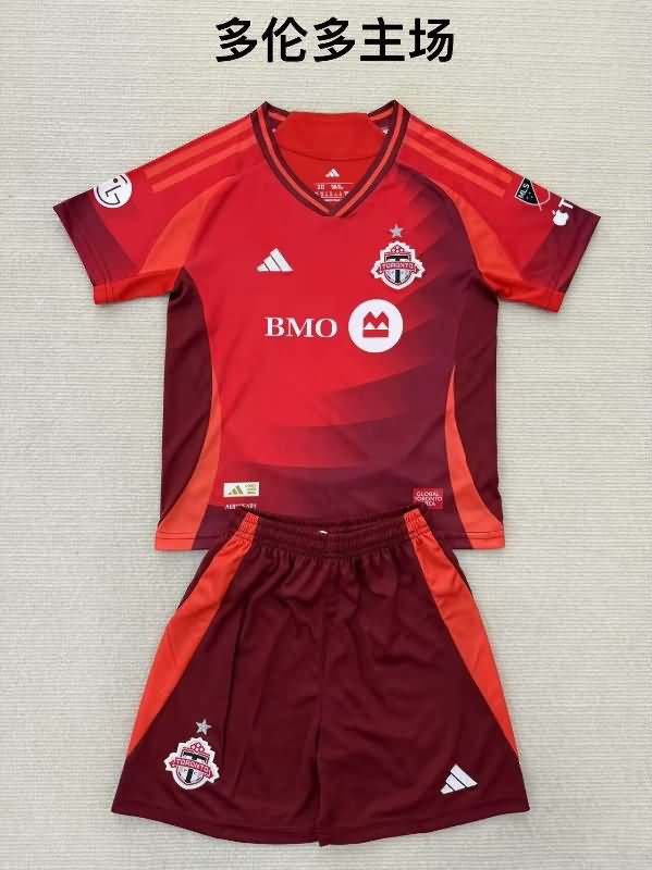 Kids Toronto FC 2025 Home Soccer Jersey And Shorts
