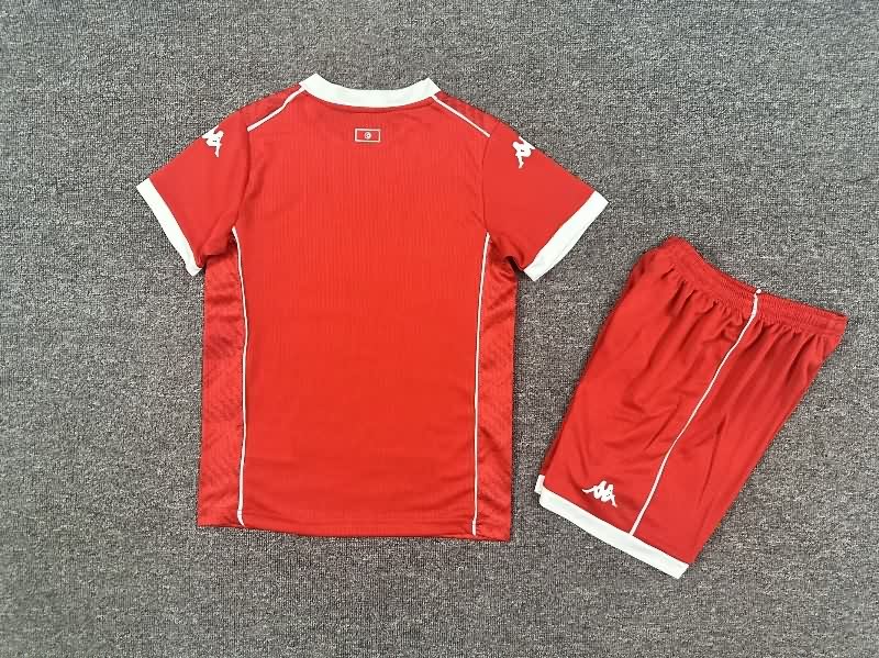 Kids Tunisia 25/26 Home Soccer Jersey And Shorts