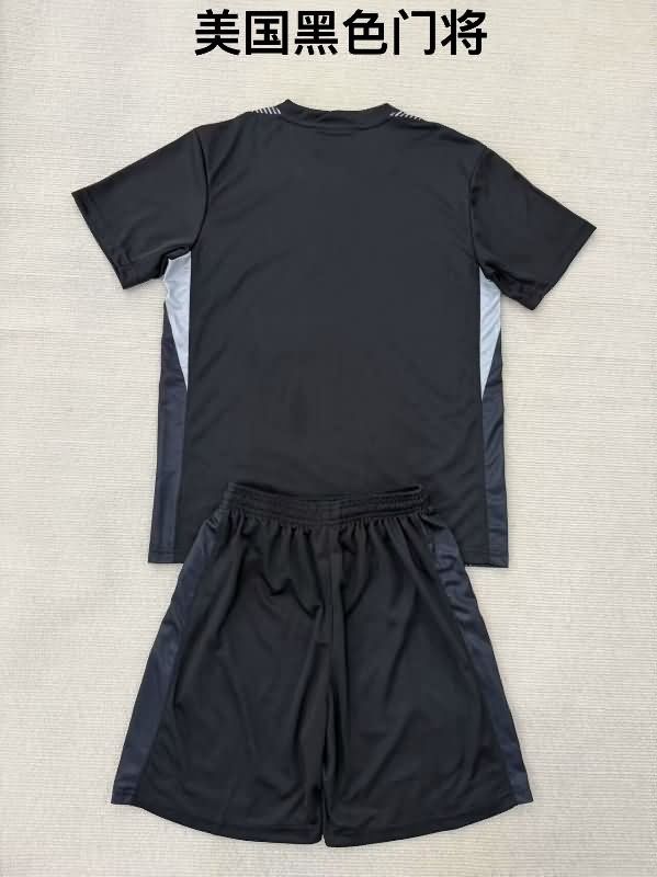 Kids USA 2025 Goalkeeper Black Soccer Jersey And Shorts