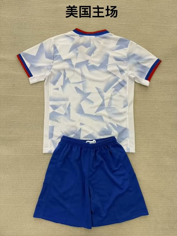 Kids USA 2025 Home Soccer Jersey And Shorts