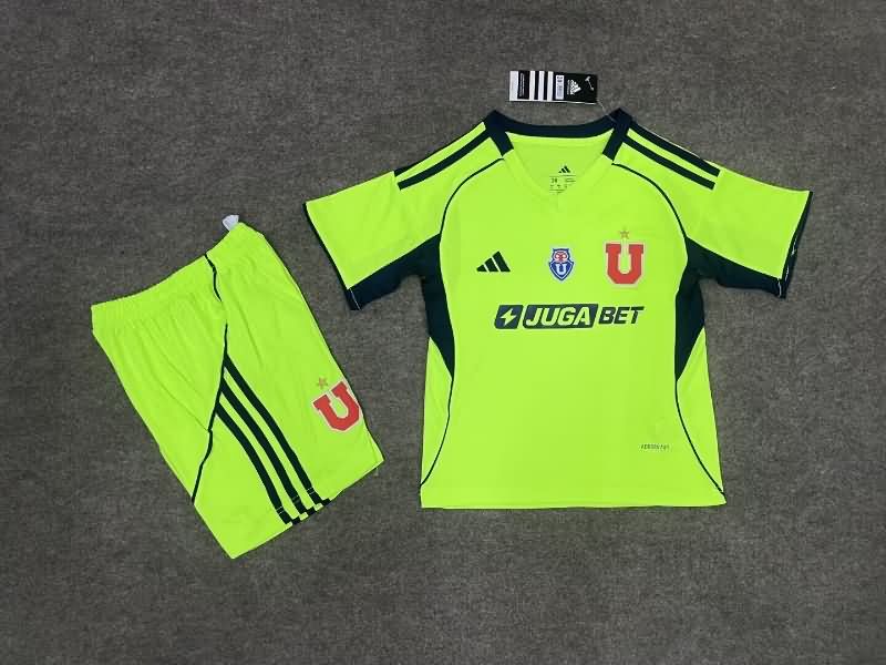 Kids Universidad Chile 2025 Third Soccer Jersey And Shorts