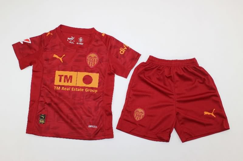 Kids Valencia 25/26 Away Soccer Jersey And Shorts