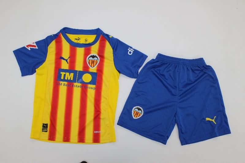 Kids Valencia 25/26 Third Soccer Jersey And Shorts