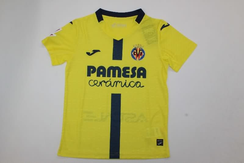 Kids Villarreal 25/26 Home Soccer Jersey And Shorts