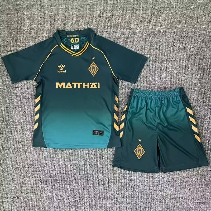 Kids Werder Bremen 25/26 Third Soccer Jersey And Shorts
