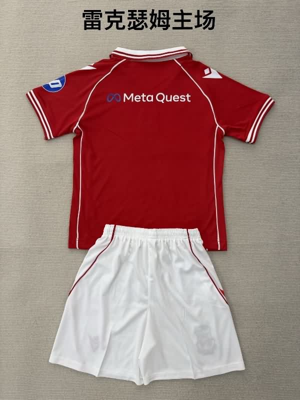 Kids Wrexham 25/26 Home Soccer Jersey And Shorts