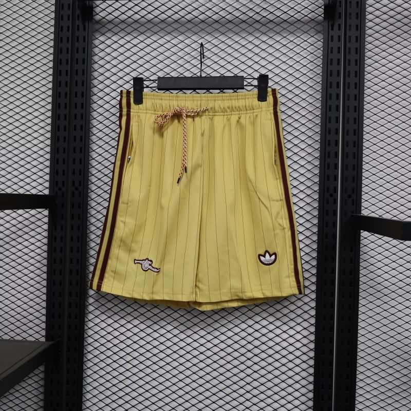 AAA Quality Arsenal 25/26 Yellow Soccer Shorts AAA Quality Arsenal 25/26 Yellow Soccer Shorts