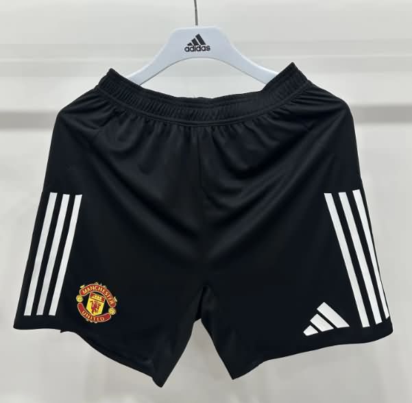 AAA Quality Manchester United 25/26 Home Black Soccer Shorts (Player)