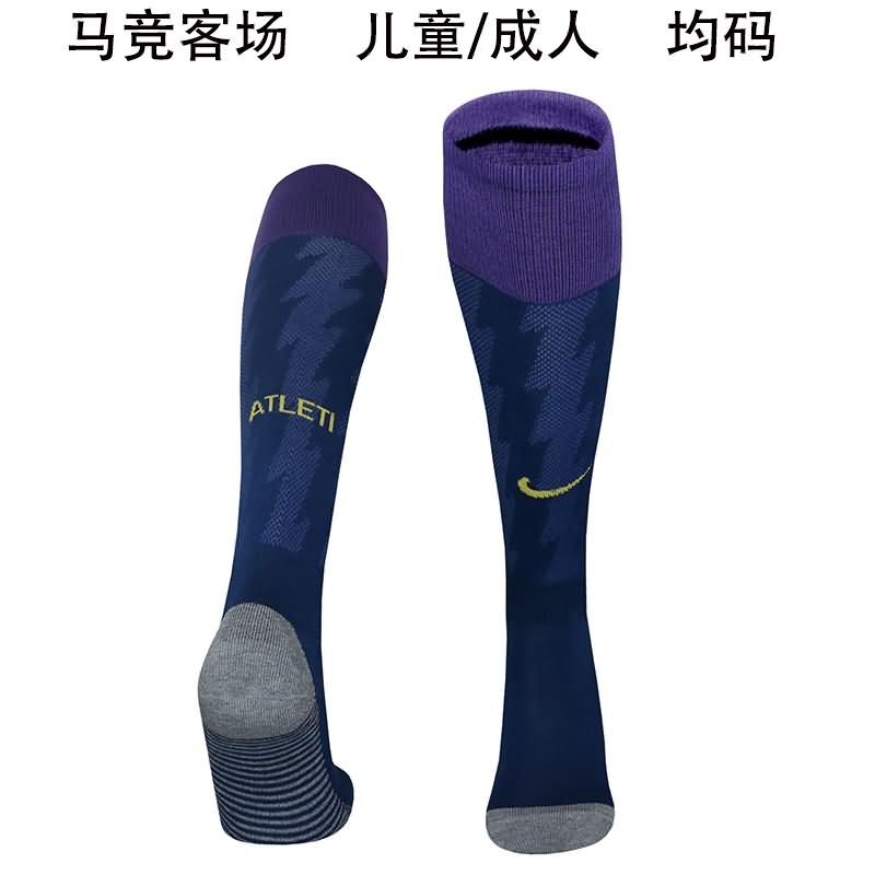 AAA Quality Atletico Madrid 25/26 Away Soccer Socks