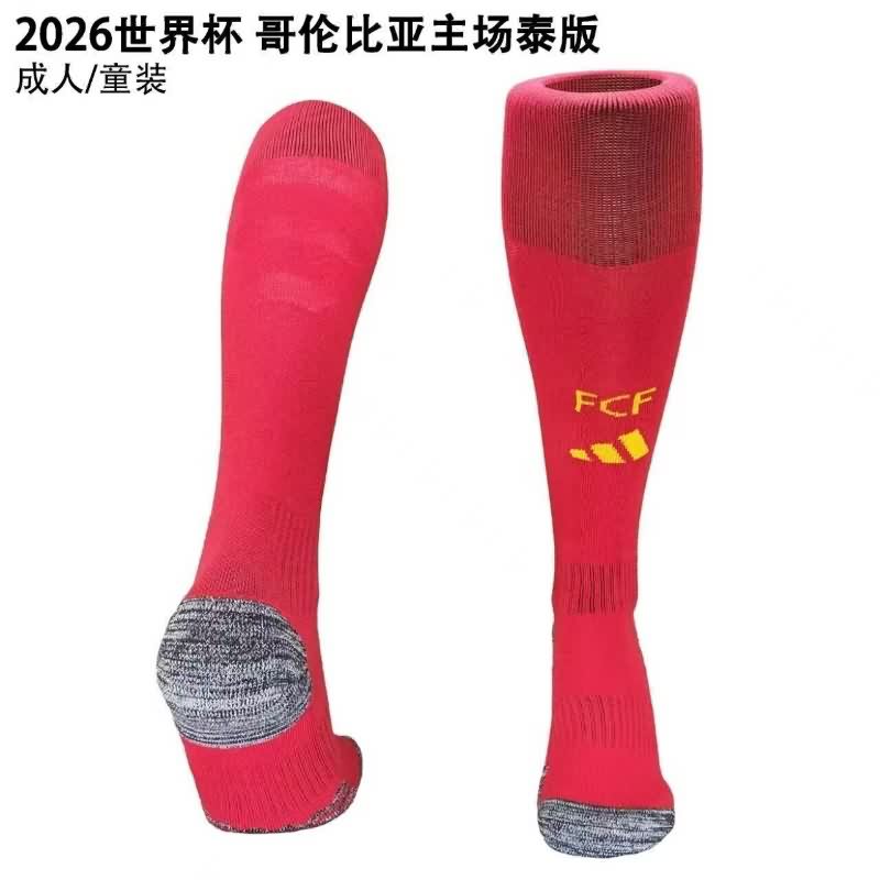 AAA Quality Colombia 2026 Home Soccer Socks AAA Quality Colombia 2026 Home Soccer Socks