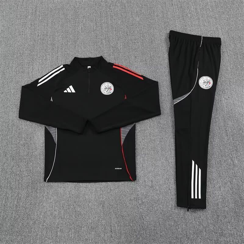 AAA Quality Ajax 25/26 Black Soccer Tracksuit