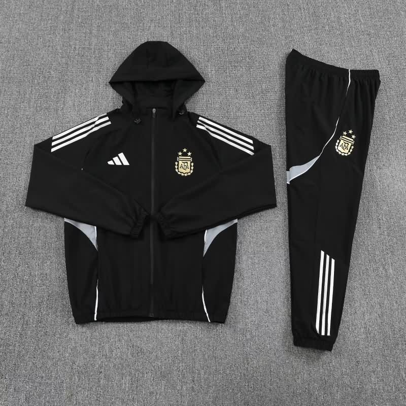 AAA Quality Argentina 2025 Black Soccer Tracksuit 03 AAA Quality Argentina 2025 Black Soccer Tracksuit 03
