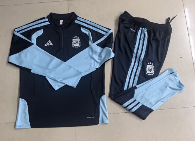 AAA Quality Argentina 2025 Dark Blue Soccer Tracksuit AAA Quality Argentina 2025 Dark Blue Soccer Tracksuit