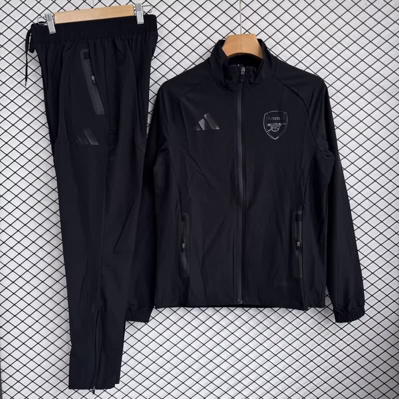 AAA Quality Arsenal 25/26 Black Soccer Tracksuit 03
