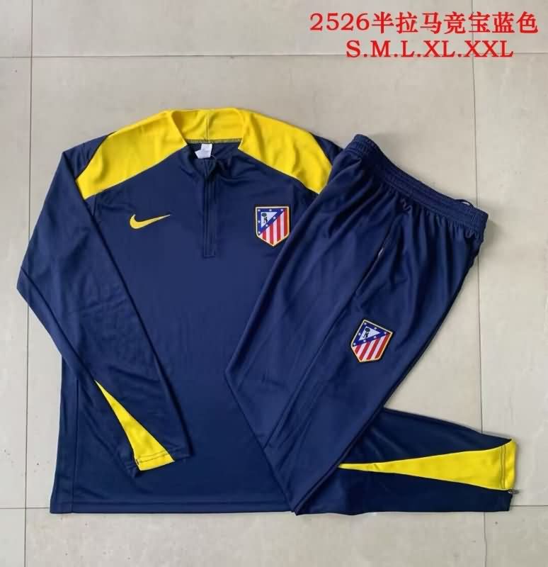 AAA Quality Atletico Madrid 25/26 Dark Blue Soccer Tracksuit