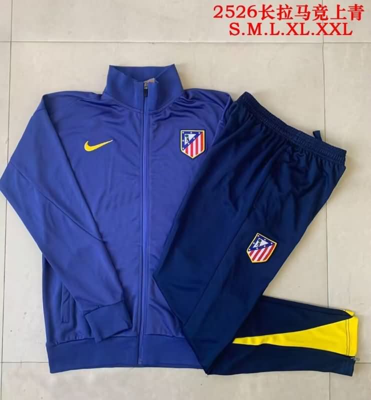 AAA Quality Atletico Madrid 25/26 Dark Blue Soccer Tracksuit 02