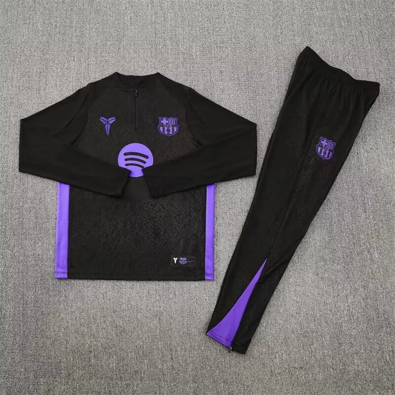 AAA Quality Barcelona 25/26 Black Soccer Tracksuit 03