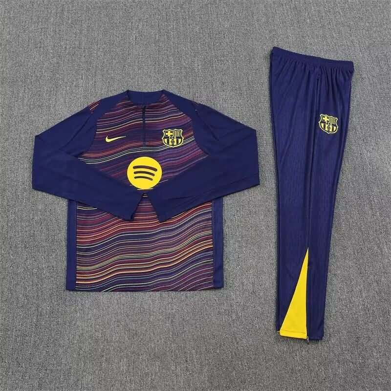 AAA Quality Barcelona 25/26 Dark Blue Soccer Tracksuit 03