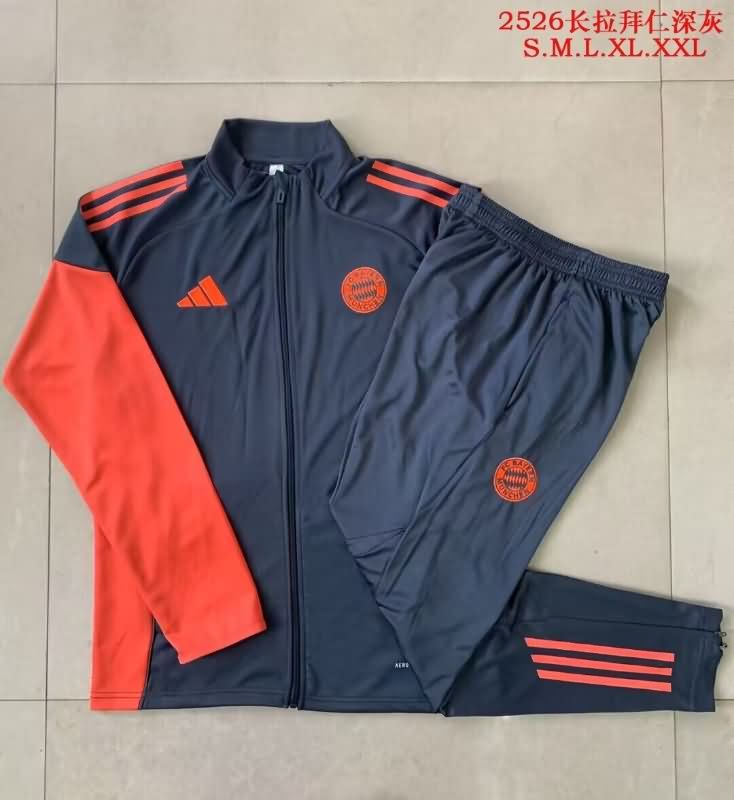 AAA Quality Bayern Munich 25/26 Dark Grey Soccer Tracksuit 02