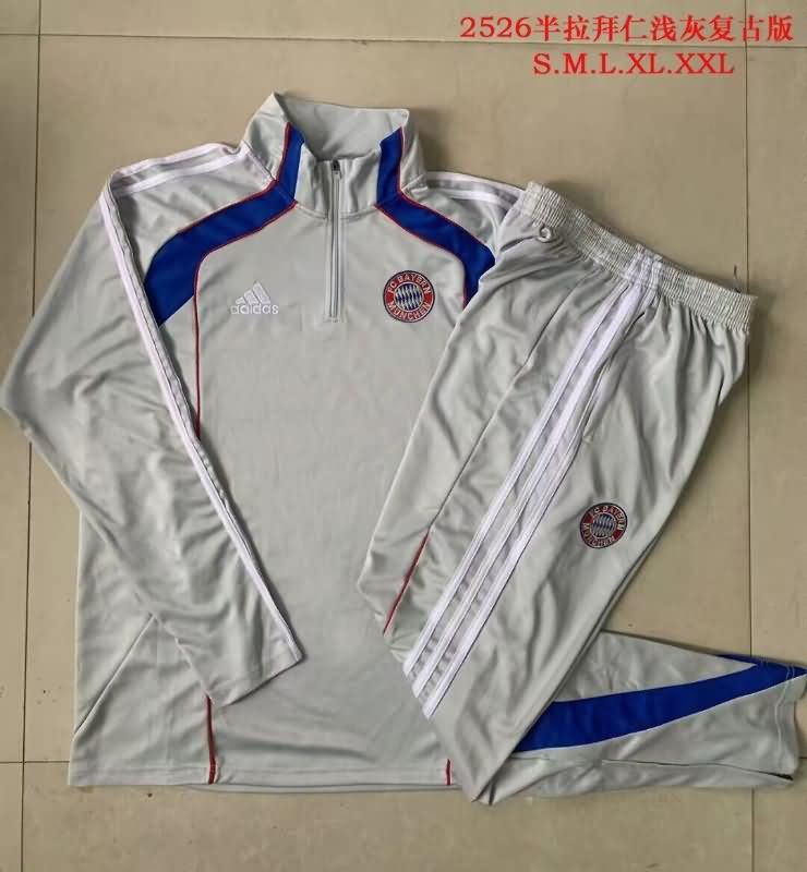 AAA Quality Bayern Munich 25/26 Grey Soccer Tracksuit 02