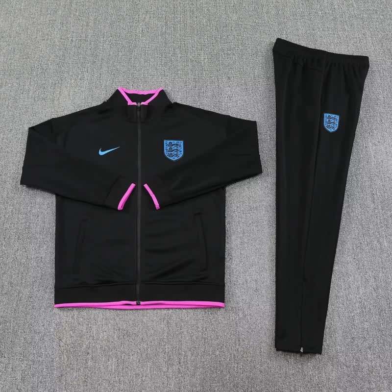 AAA Quality England 2025 Black Soccer Tracksuit 02 AAA Quality England 2025 Black Soccer Tracksuit 02