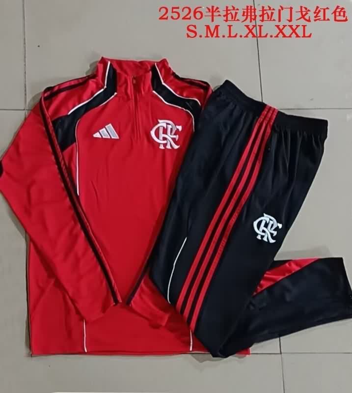 AAA Quality Flamengo 2025 Red Soccer Tracksuit AAA Quality Flamengo 2025 Red Soccer Tracksuit