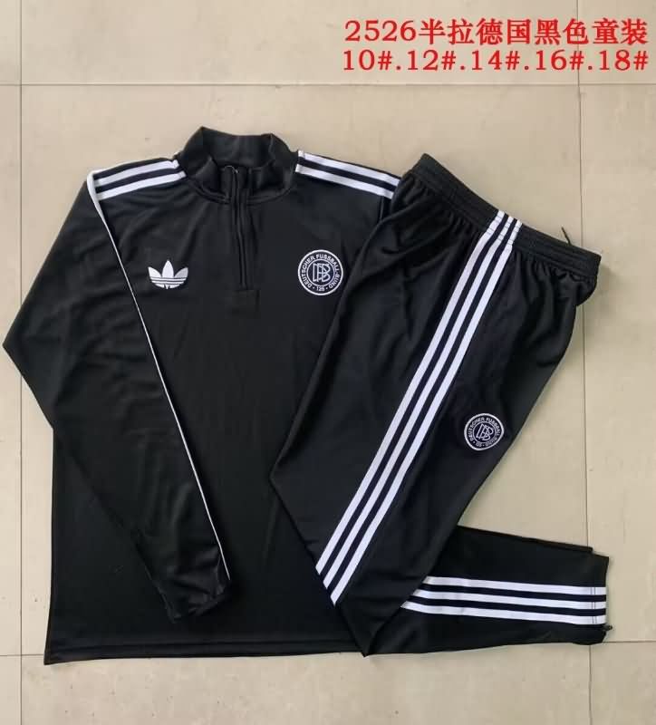 Kids AAA Quality Germany 2025 Black Soccer Tracksuit 03