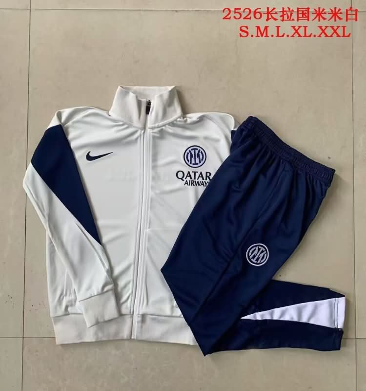 AAA Quality Inter Milan 25/26 White Soccer Tracksuit
