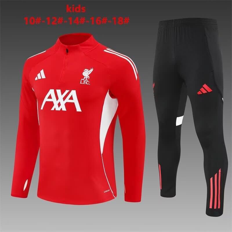 Kids AAA Quality Liverpool 25/26 Red Soccer Tracksuit 02  Kids AAA Quality Liverpool 25/26 Red Soccer Tracksuit 02