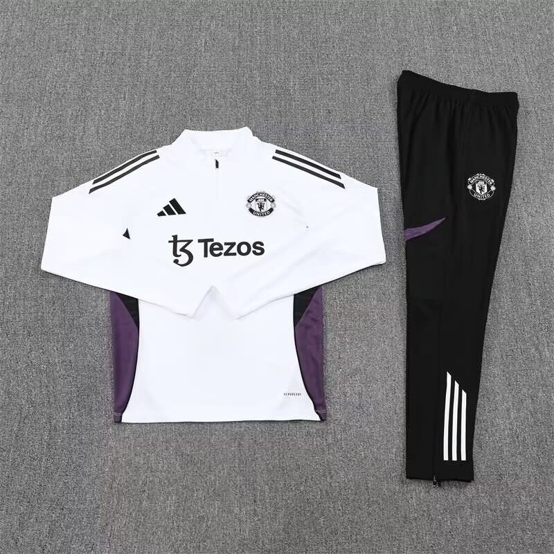 AAA Quality Manchester United 25/26 White Soccer Tracksuit 03