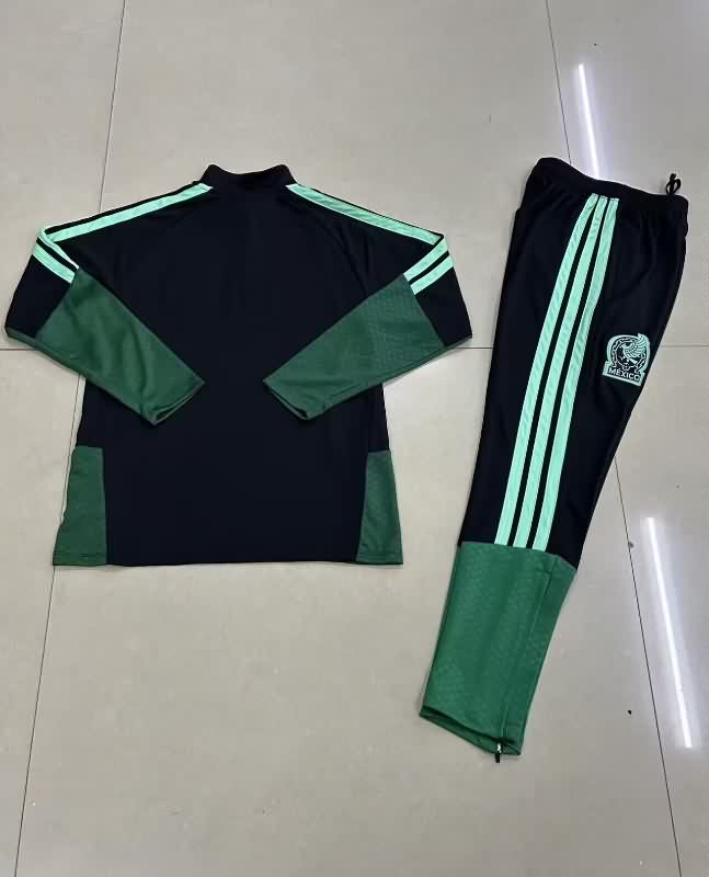 AAA Quality Mexico 2025 Black Soccer Tracksuit 02