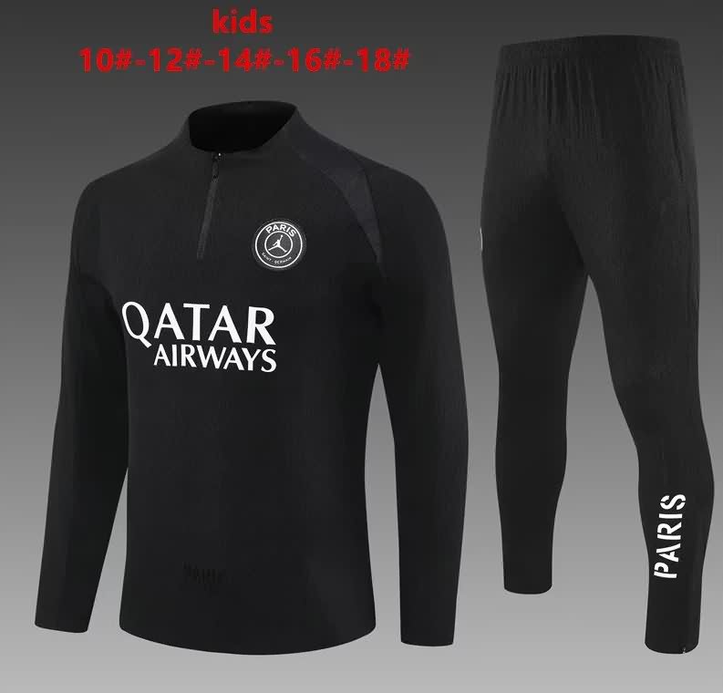 Kids AAA Quality Paris St German 25/26 Black Soccer Tracksuit 06 Kids AAA Quality Paris St German 25/26 Black Soccer Tracksuit 06