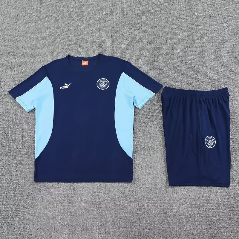 AAA Quality Manchester City 25/26 Dark Blue Soccer Training Sets