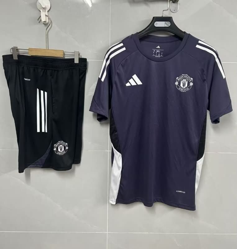 AAA Quality Manchester United 25/26 Dark Blue Soccer Training Sets