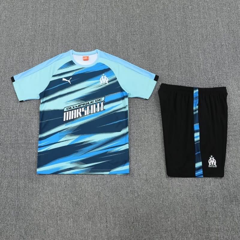 AAA Quality Marseilles 25/26 Light Blue Soccer Training Sets