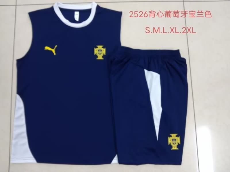 AAA Quality Portugal 2025 Dark Blue Soccer Training Sets 02