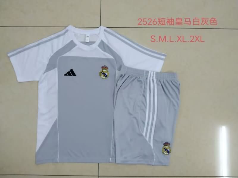 AAA Quality Real Madrid 25/26 Grey Soccer Training Sets 03