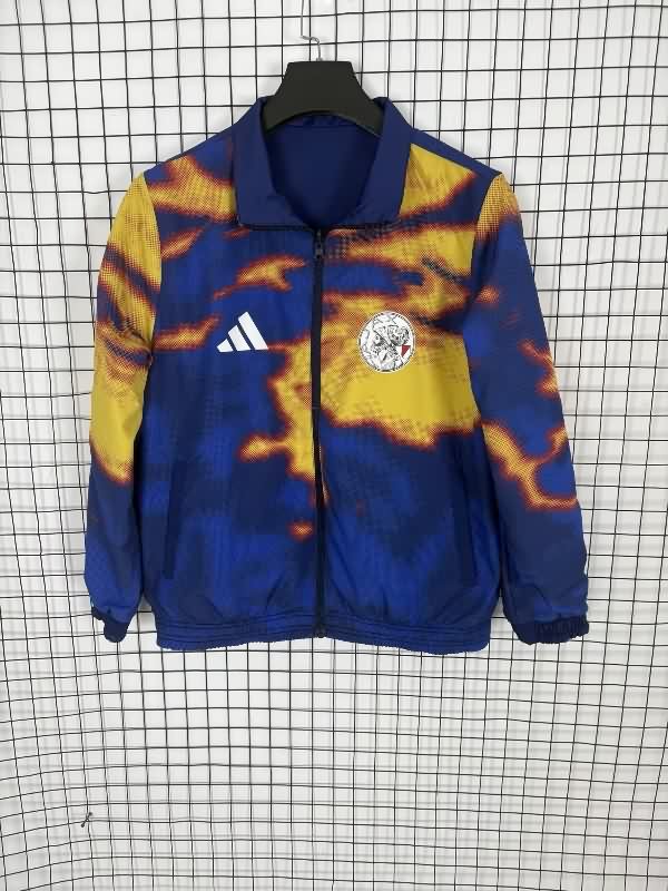 AAA Quality Ajax 25/26 Dark Blue Reversible Soccer Windbreaker
