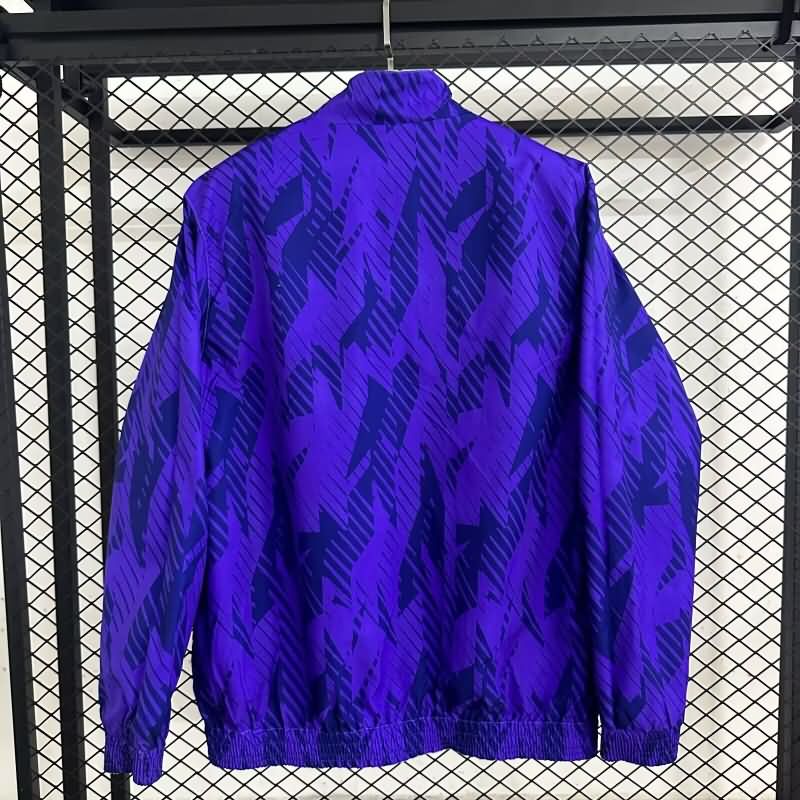 AAA Quality Argentina 2025 Light Blue Purple Reversible Soccer Windbreaker