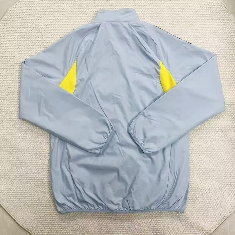 AAA Quality Aston Villa 25/26 Grey Soccer Windbreaker