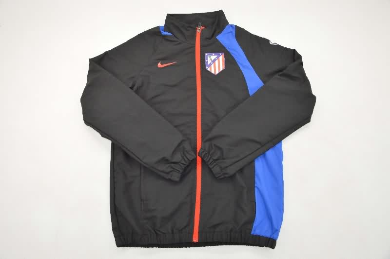 AAA Quality Atletico Madrid 25/26 Black Soccer Windbreaker AAA Quality Atletico Madrid 25/26 Black Soccer Windbreaker