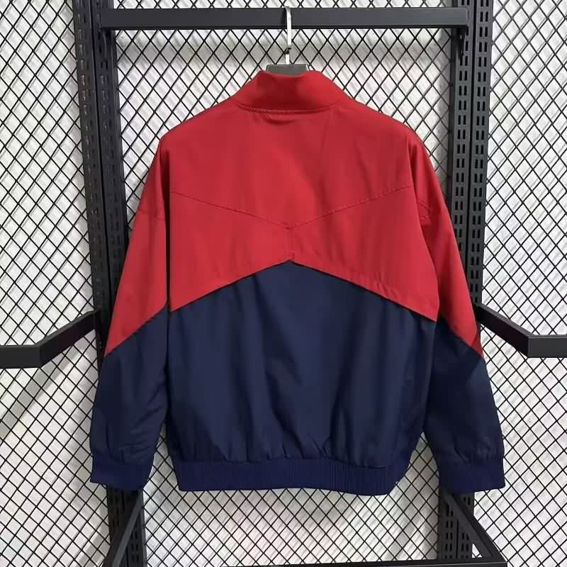 AAA Quality Barcelona 25/26 Dark Blue Soccer Windbreaker 02